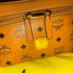 MCM Cognac Visetos Mini Purse